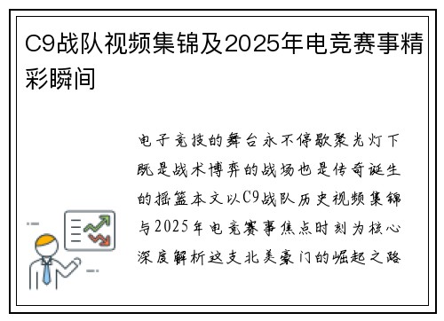 C9战队视频集锦及2025年电竞赛事精彩瞬间